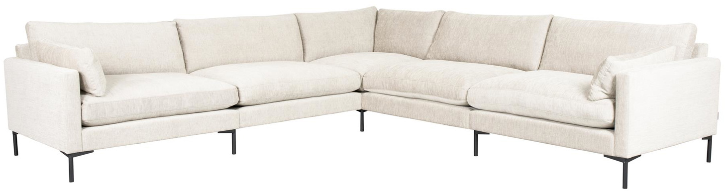 Hjørnesofa Zuiver Summer - 7-personers i Perlemor Stof