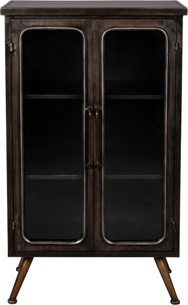 Højskab Dutchbone Denza Opbevaringsskab Kulsort Jern Pulverlakeret H100   B60   D35 Cm