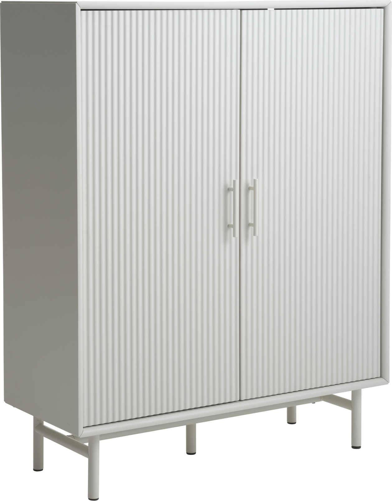 Højskab Nordique Design Palma Opbevaringsskab Hvid H125xb40xd100 Cm Mdf Metal