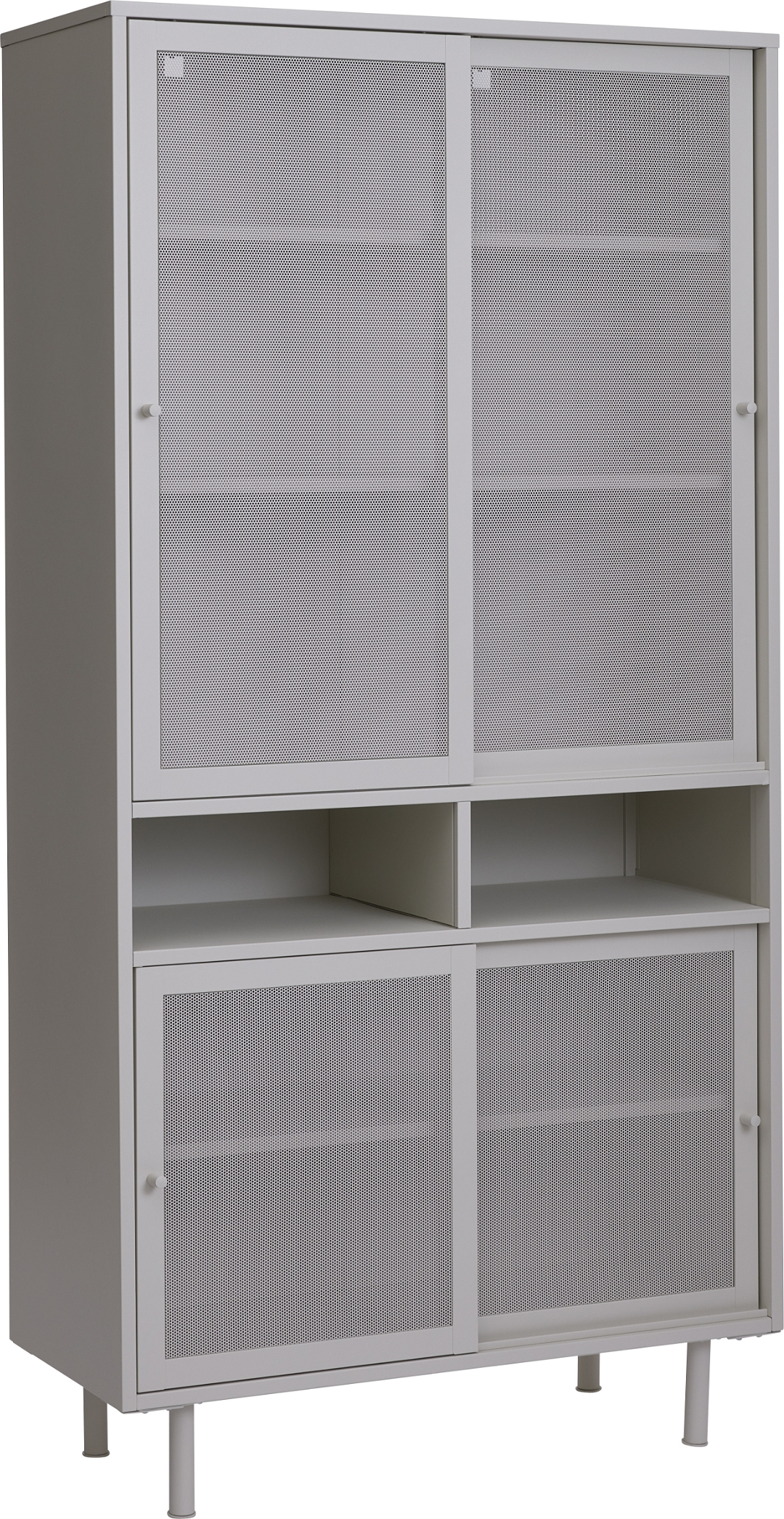 Højskab Nordique Design Veep Hvid Metal H180xb90xd40 Cm Opbevaringsskab