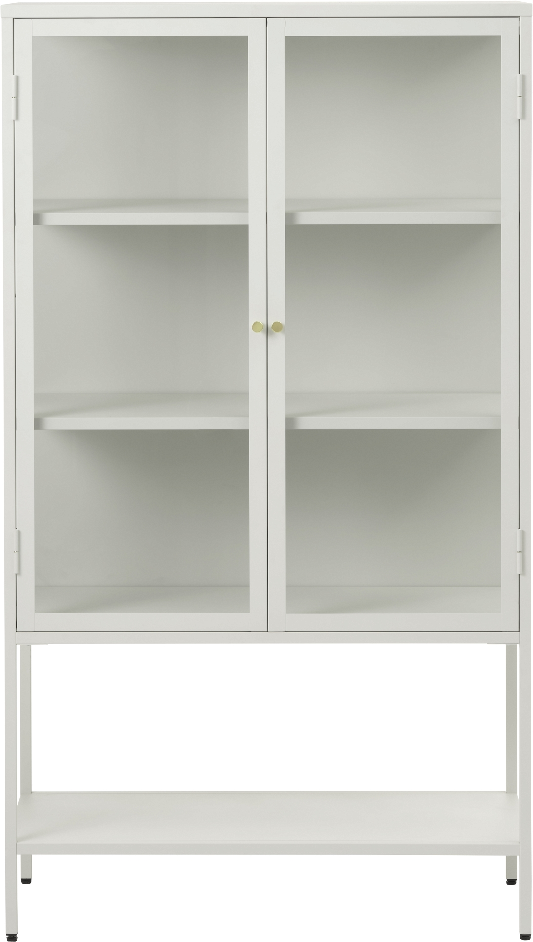 Højskab Opbevaringsskab Nordique Design Carmel Hvid Guld 160x90x40 Cm