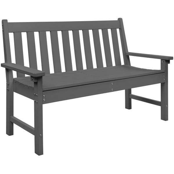 Homeville Komposit Bænk Mørkegrå 131x64x92cm