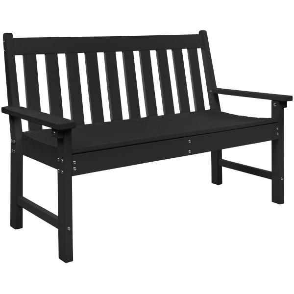 Homeville Komposit Bænk Sort 131x64x92cm