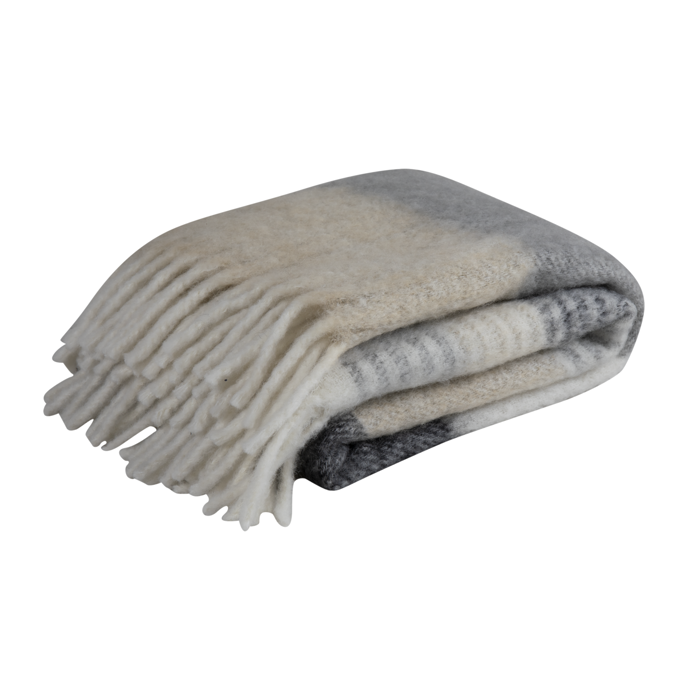 Honung Plaid Beige Grå Hynder Diverse Og Puder Brafab Enggården Havemøbler