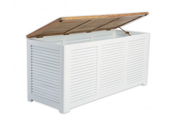 Hvid Hyndebox Teak Låg