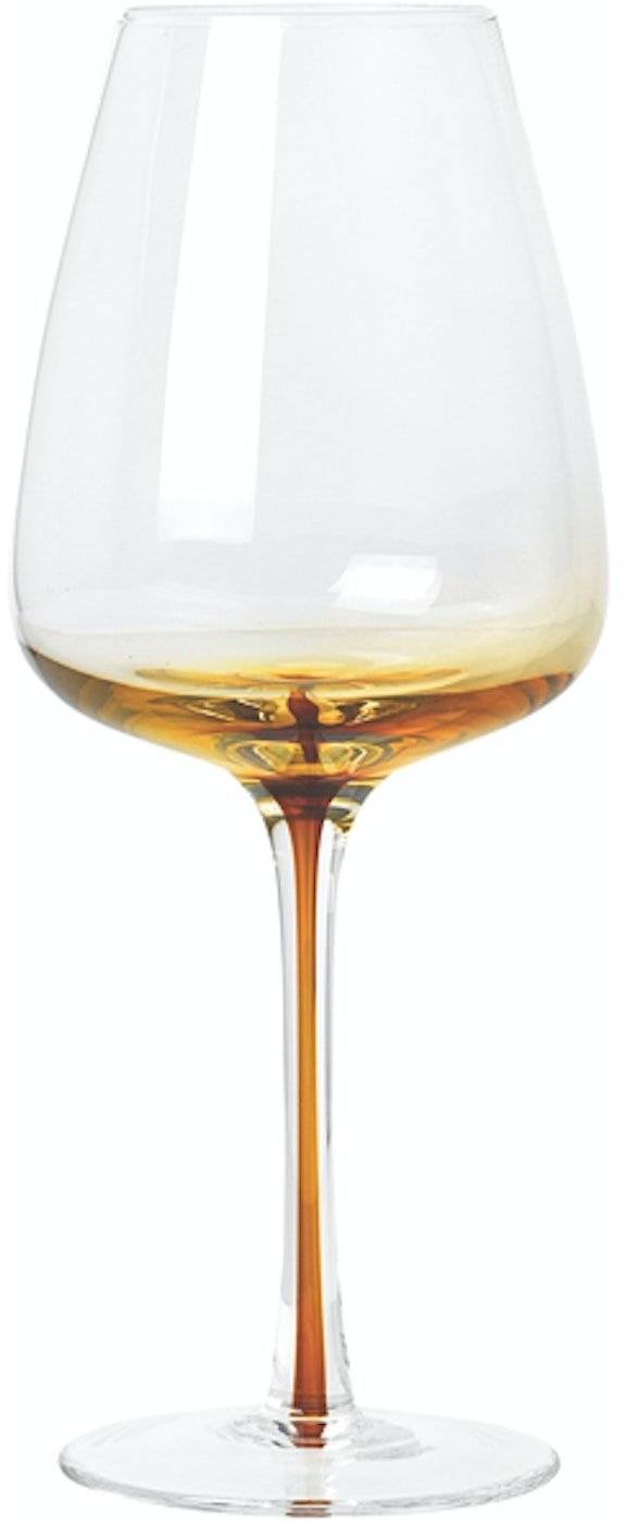 Elegant Hvidvinsglas fra Broste Copenhagen i Klar Orange