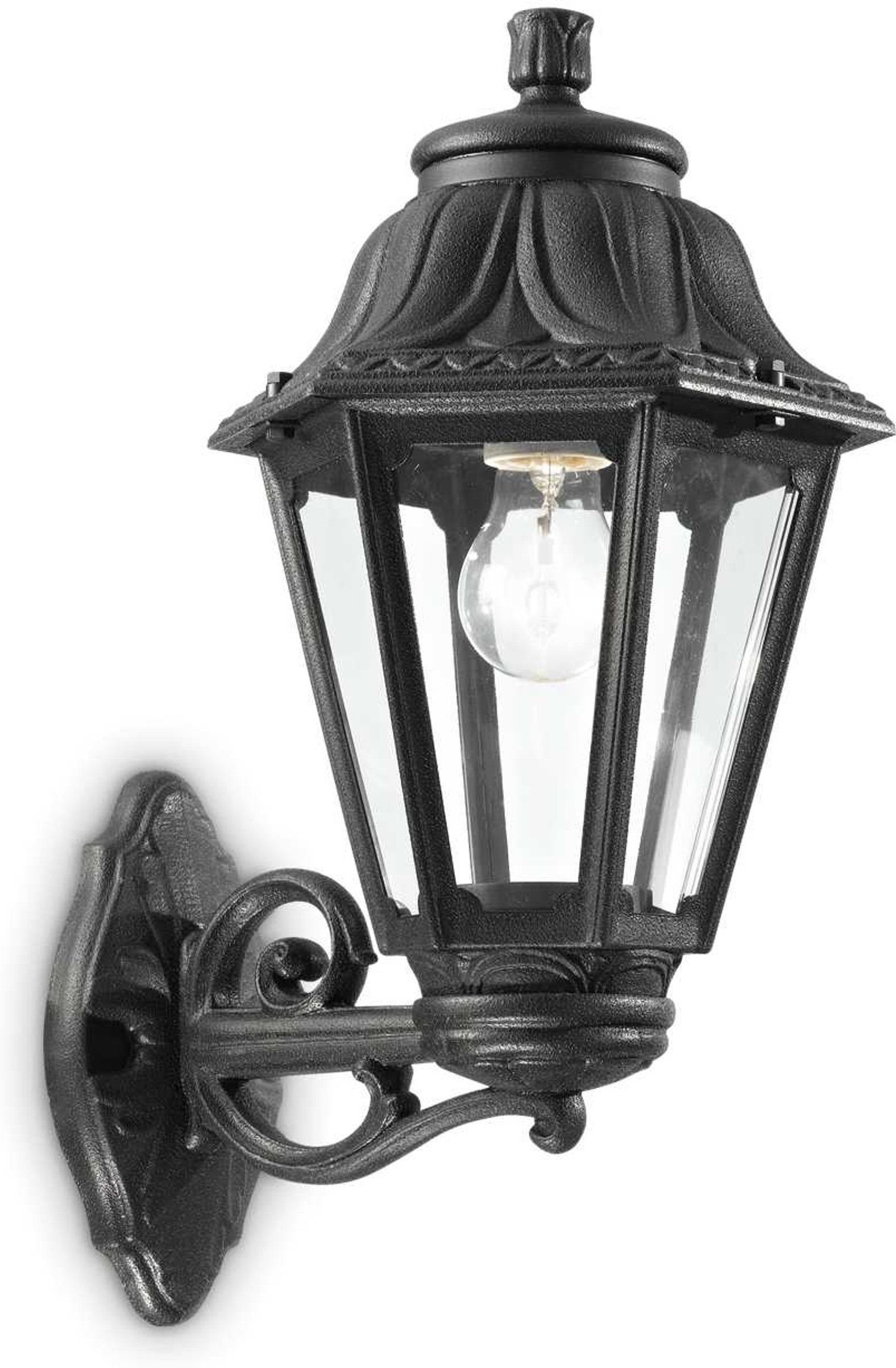 Ideal Lux Dafne Udendørs Væglampe Sort Harpiks Ip55 E27 45ã 27 5ã 22 Cm