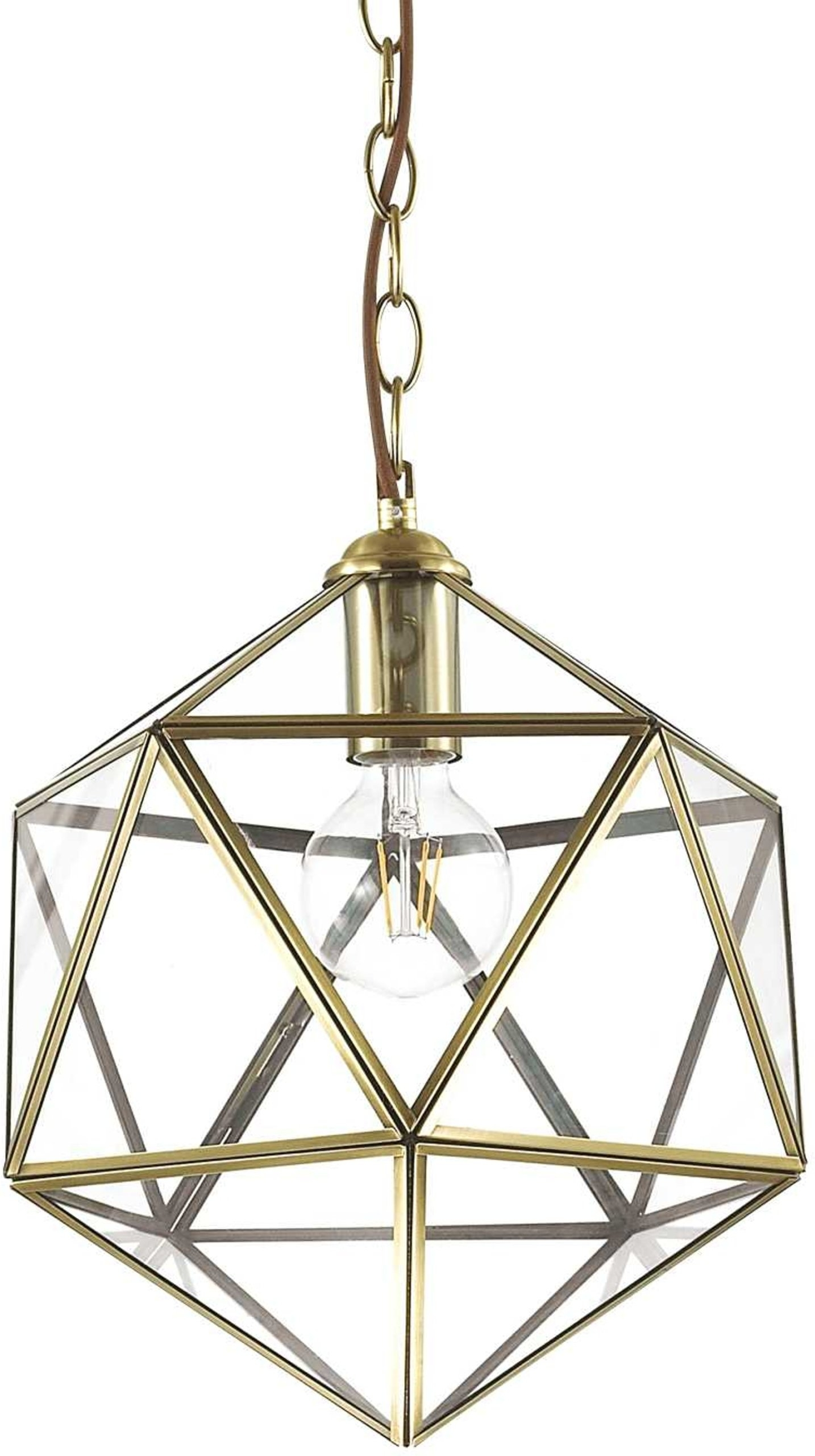 Elegant Pendel Lampe i Antik Messing - Tilbud!