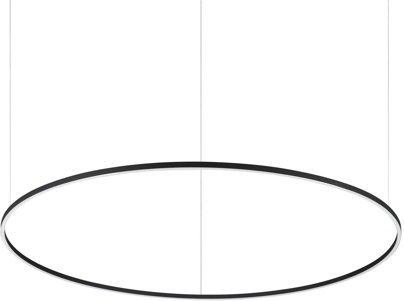 Ideal Lux Oracle Slim Pendel-lampe ø150 Cm Sort Integreret Led 6250 Lm 3000k