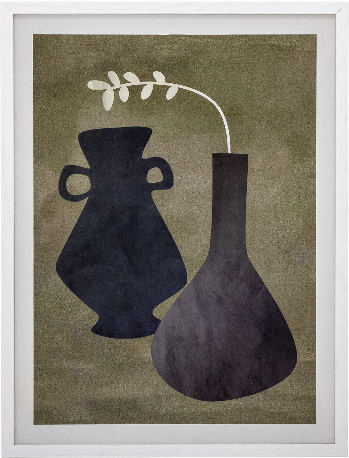 Elegant Illustration med Ramme fra Bloomingville - Hvid