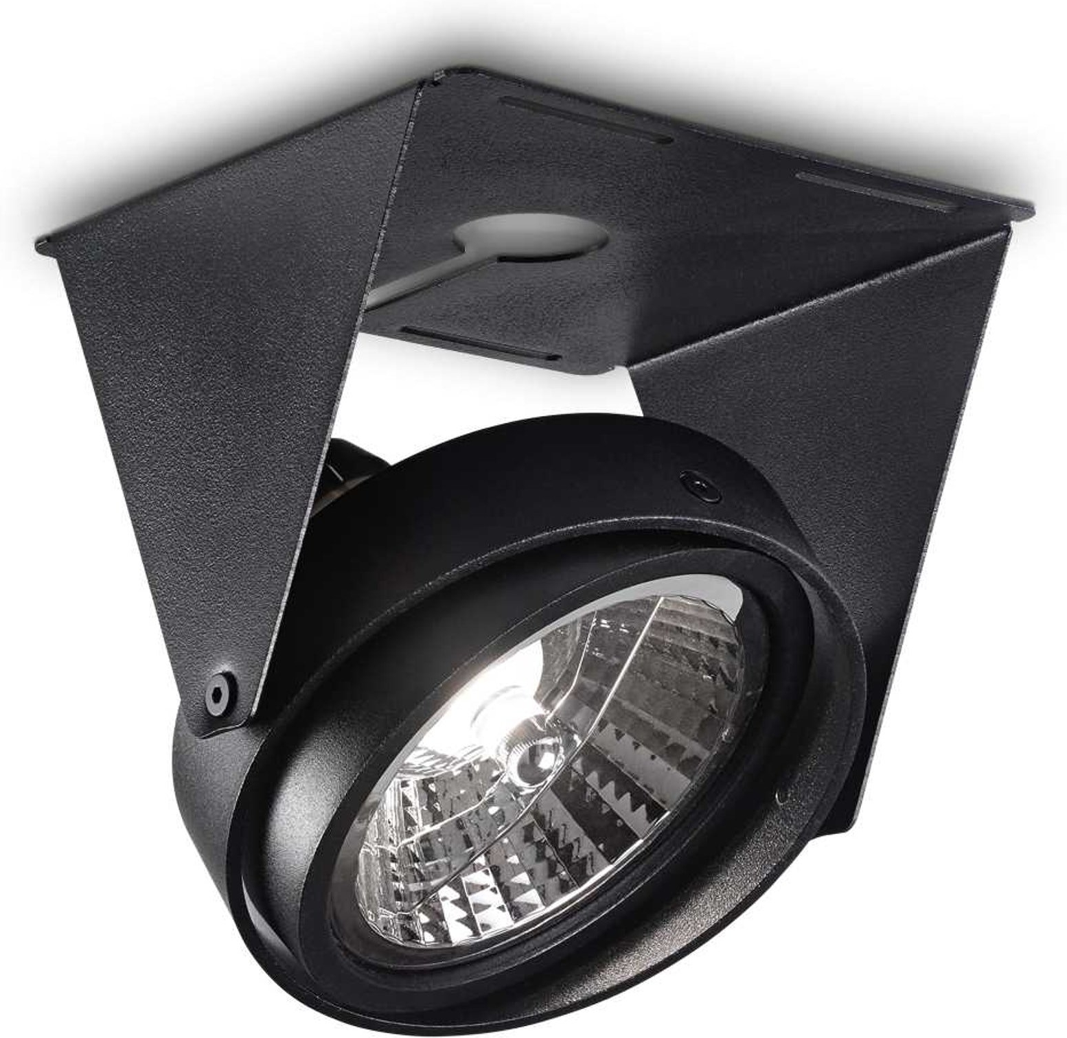 Indbygningslampe Ideal Lux Channel - Elegant Sort Metal 13W