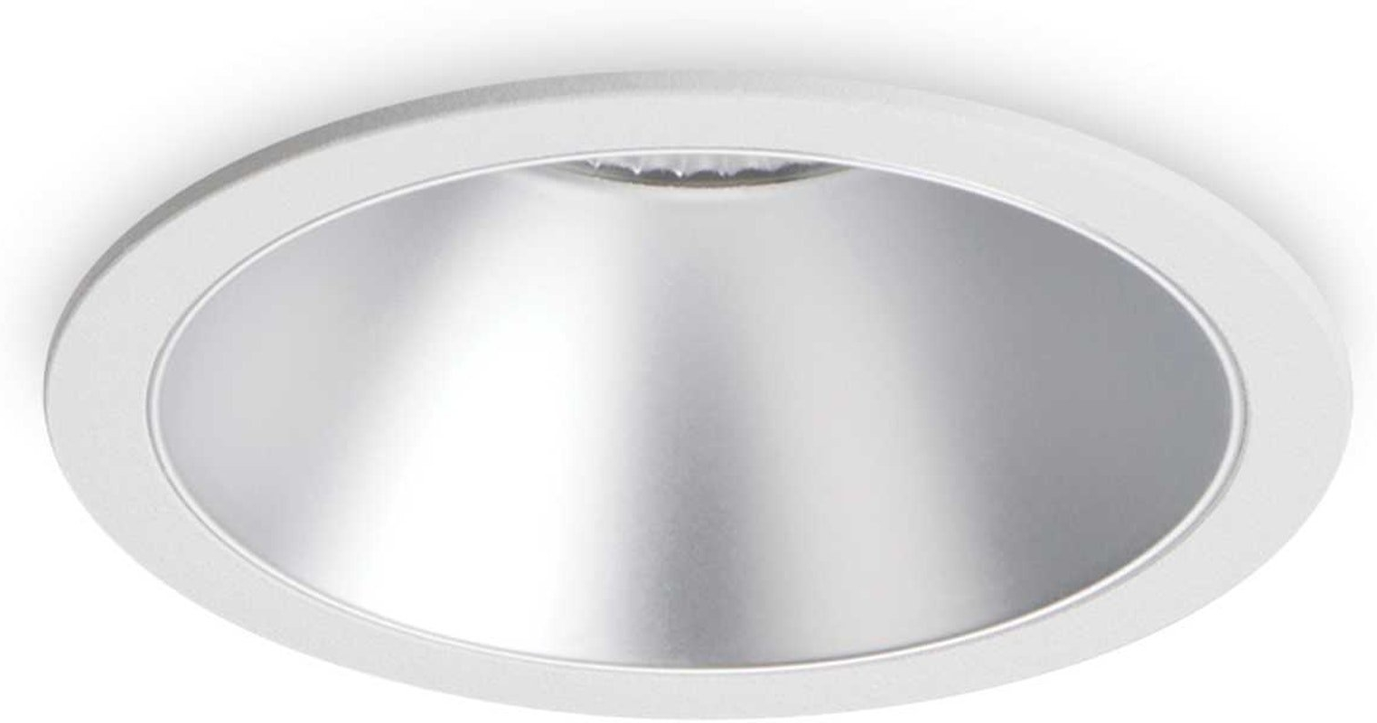 Indbygningslampe Ideal Lux Game 8 cm LED Sølv/Hvid tilbud!