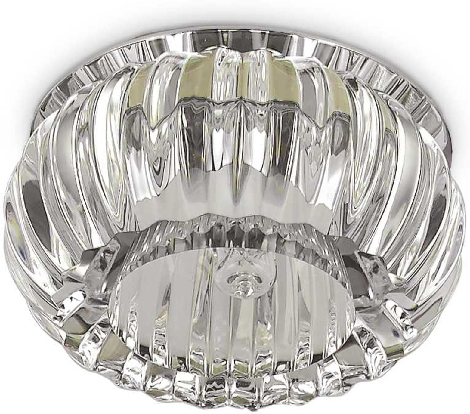 Elegant Indbygningslampe i Krom og Glas fra Ideal Lux