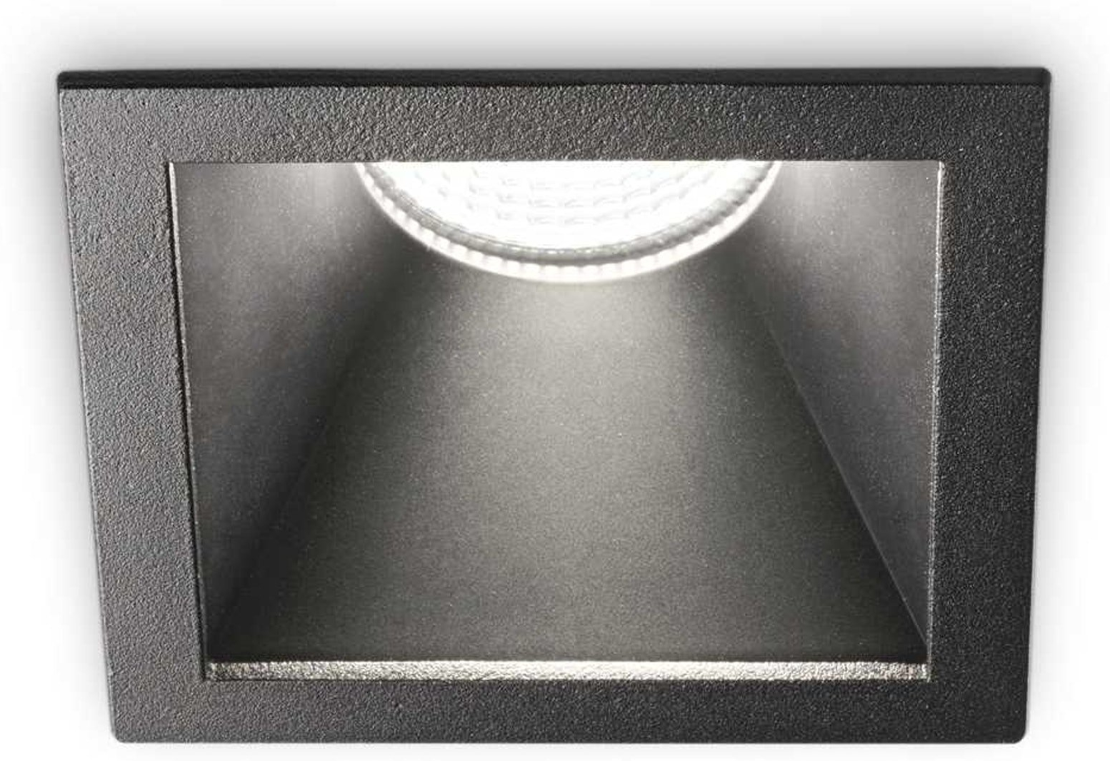 Indbygningslampe LED Ideal Lux Game - Firkantet Sort Design