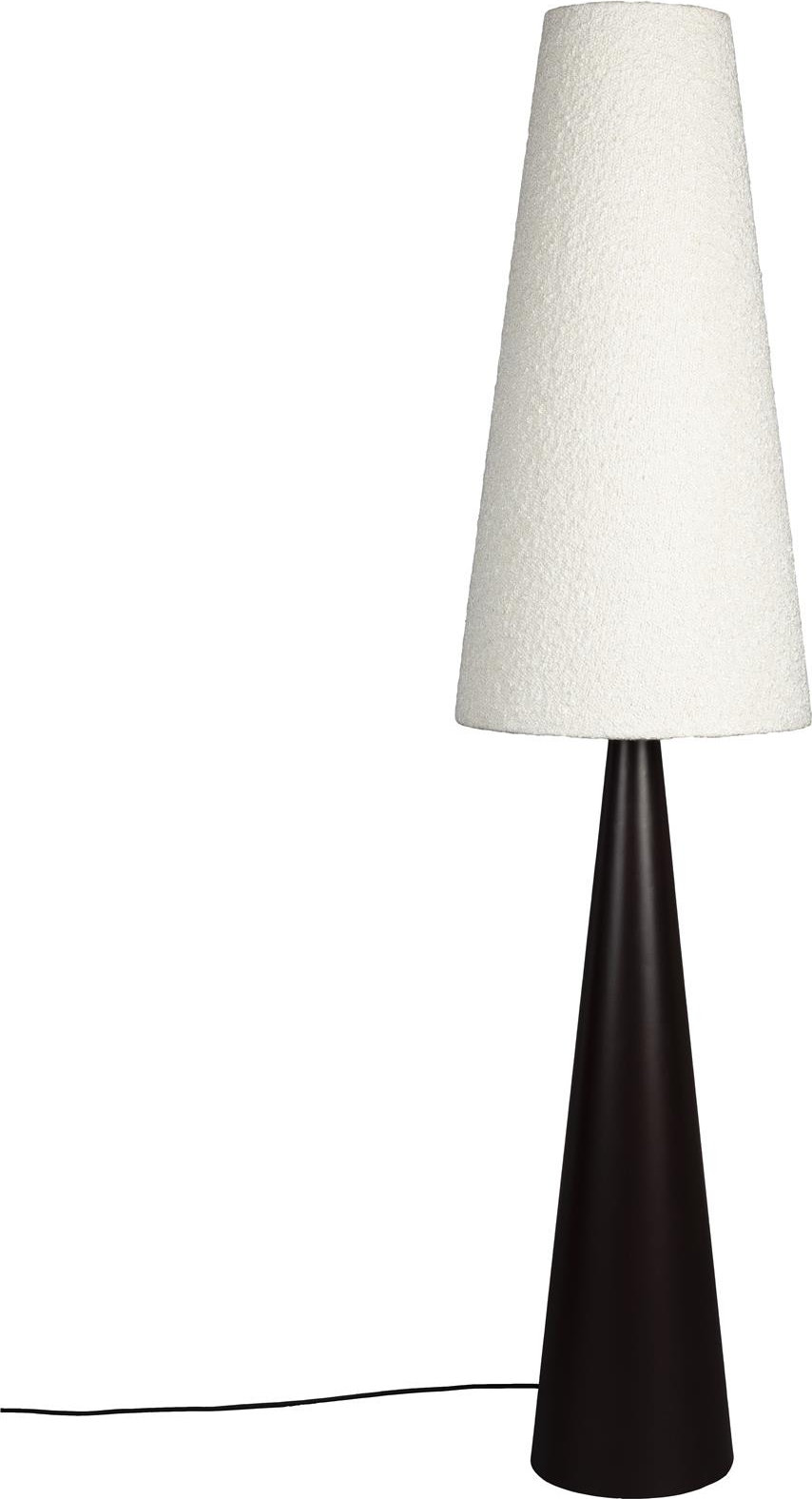 Indendørs Gulvlampe Dutchbone Miki Jern Offwhite Bouclé-skærm H166 Cm ø41 Cm