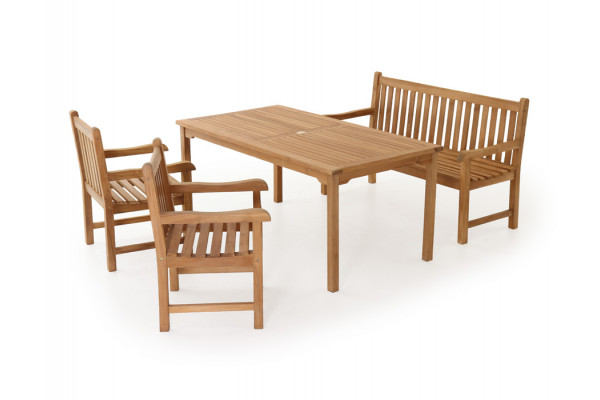 Java Teak Havemøbelsæt 90x170 Cm