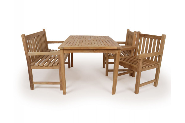 Java Teak Havemøbelsæt 90x150 Cm