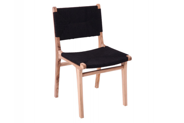 Jenny Spisestol Teak Flet Sort