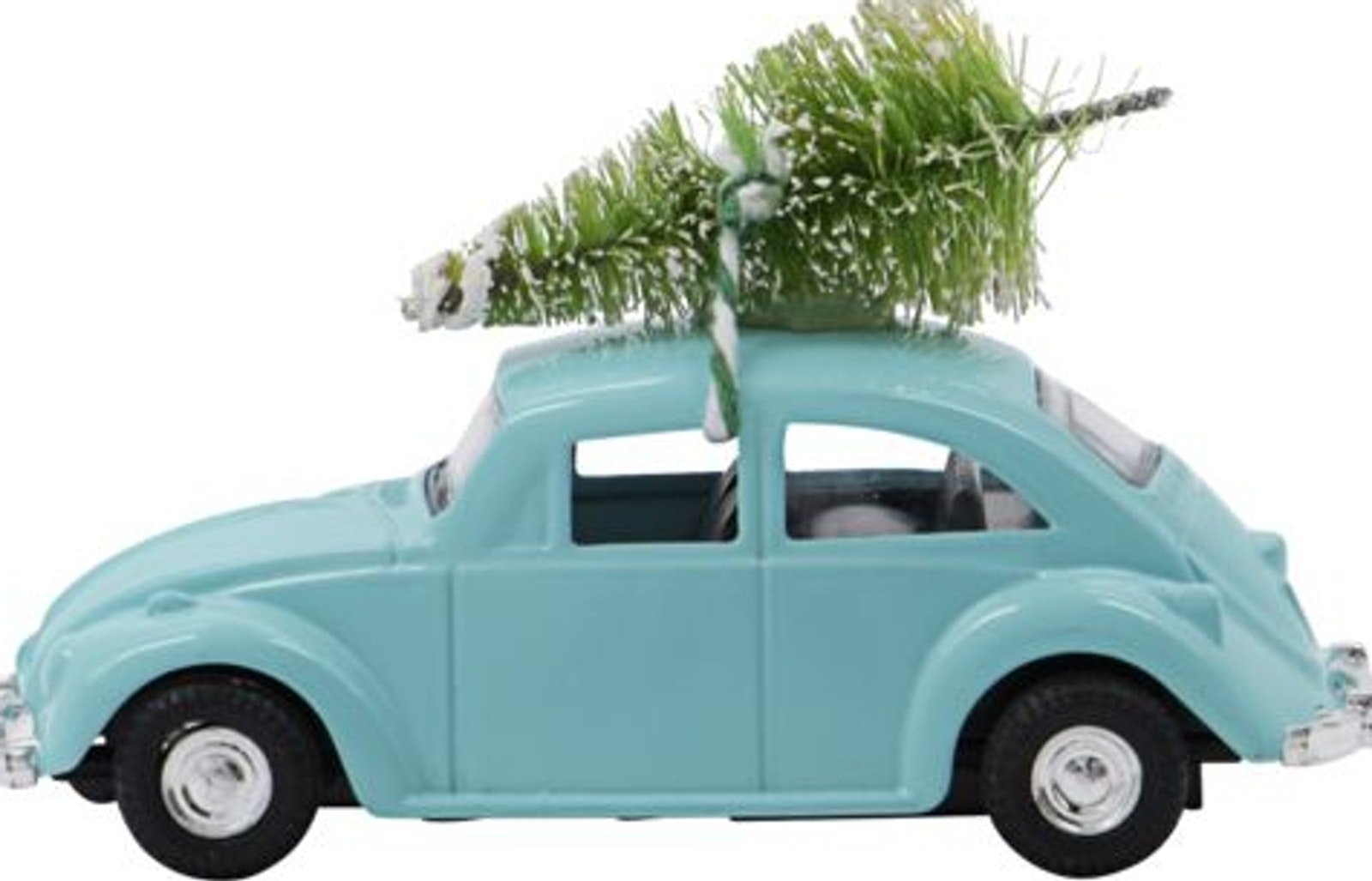 Julebil Dekoration House Doctor Mini Xmas Car Lyseblå Cm