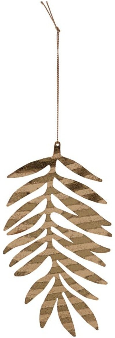 Juleornament House Doctor Ornament Valset Jern Messing Bladform 9ã 15 Cm