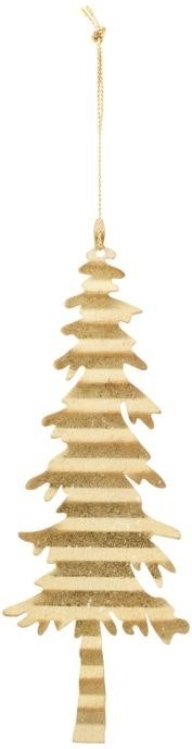 Juleornament House Doctor Tin Plate Tree Metal ø17 Cm Guld