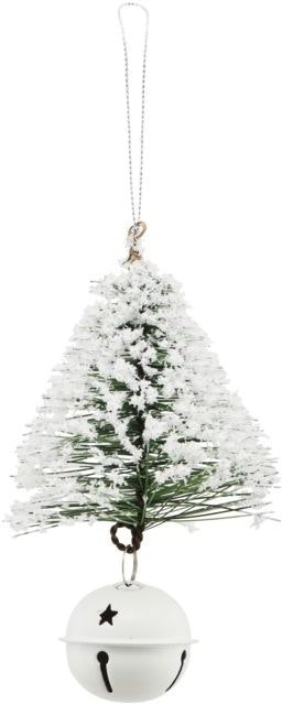 Juleornament House Doctor Tree Bell Hvid Pvc Og Jern 8x8x13 Cm