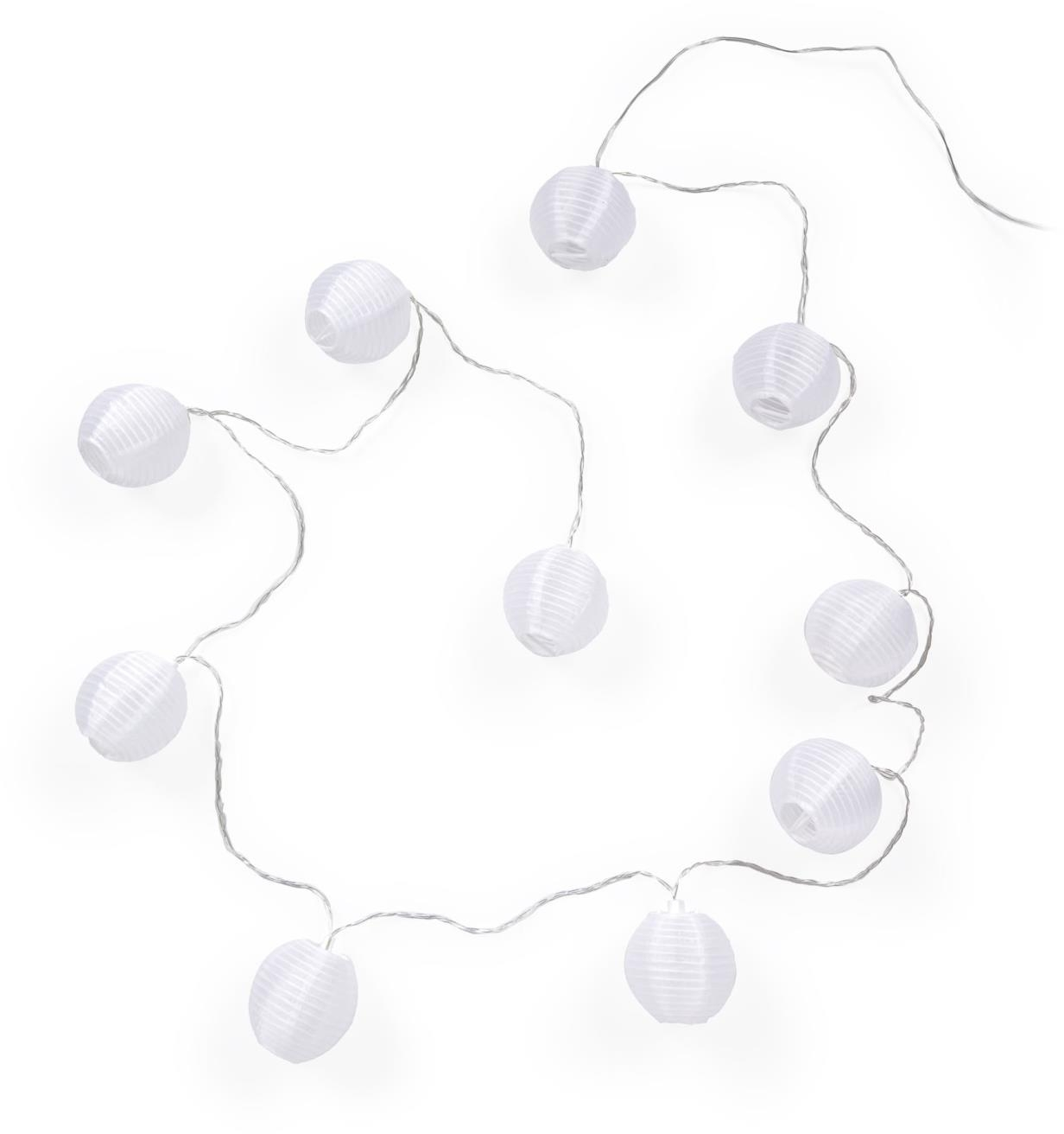 Kave Home Amabile Led-lysguirlande 10 Hvide Lanterner 35 Ip44 Batteridrevet