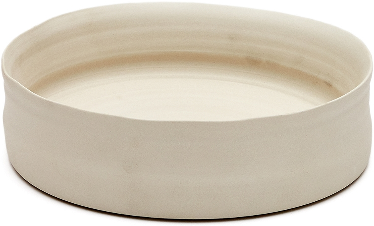 Kave Home Macae Håndlavet Dekorativ Keramiktallerken Beige ø24 Cm