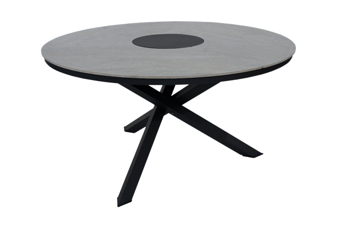 Kenora Antracit Havebord ø130cm Havebord Brafab Enggården Havemøbler
