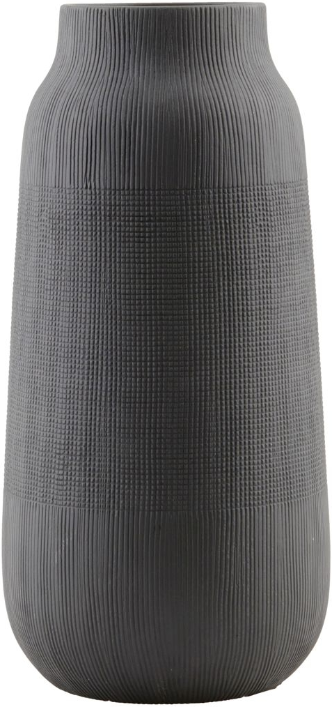 Keramikvase House Doctor Groove Sort ø16ã 35 Cm