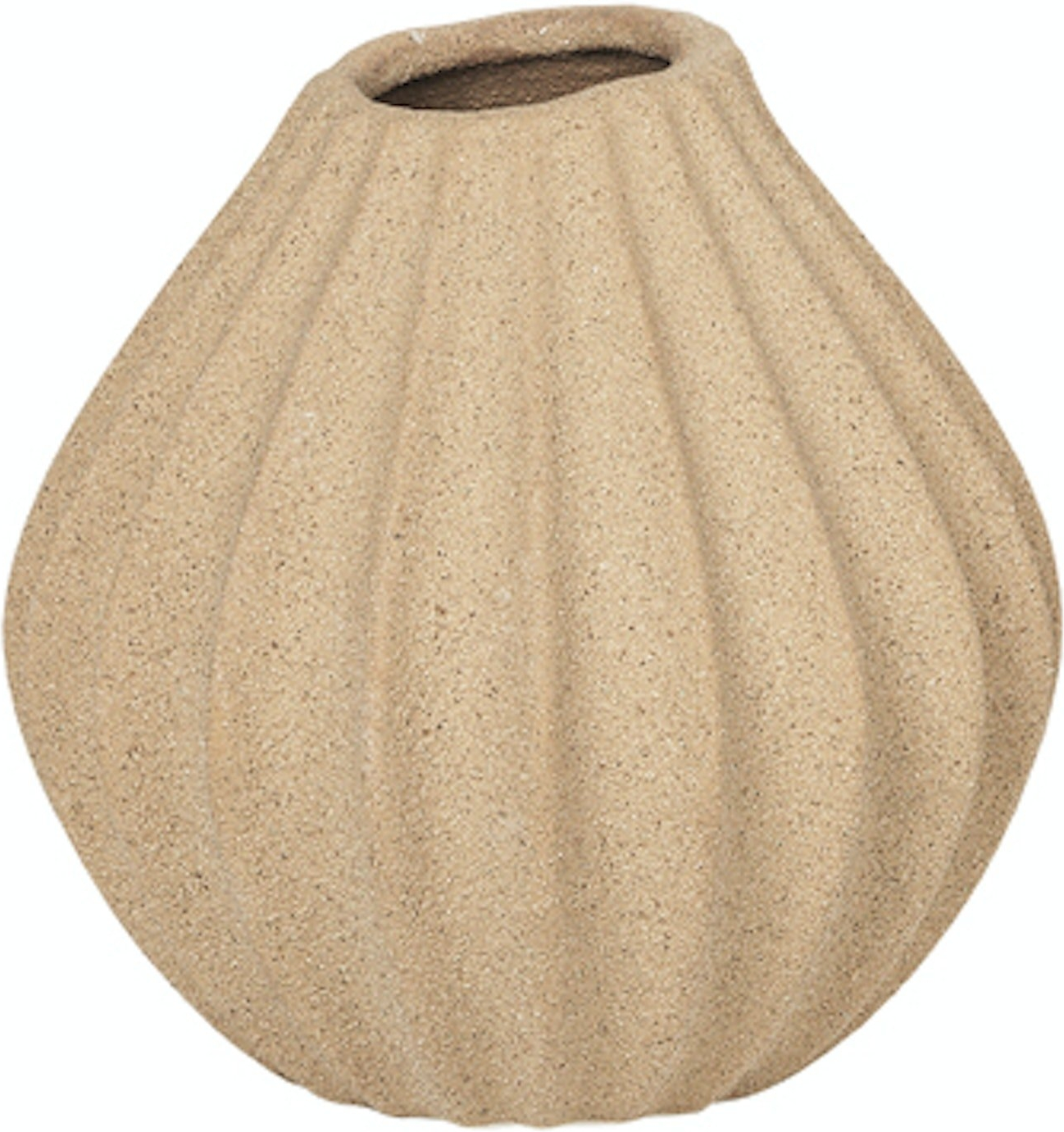 Keramisk Vase Broste Copenhagen Wide ø15 H15 Cm Orange