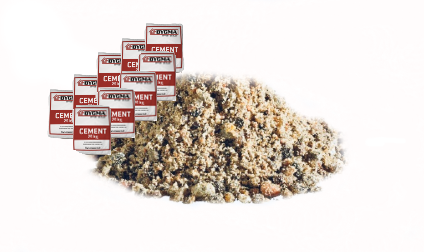 1600kg Støbemix       225kg Cement 42   Frit Leveret   Hele Danmark
