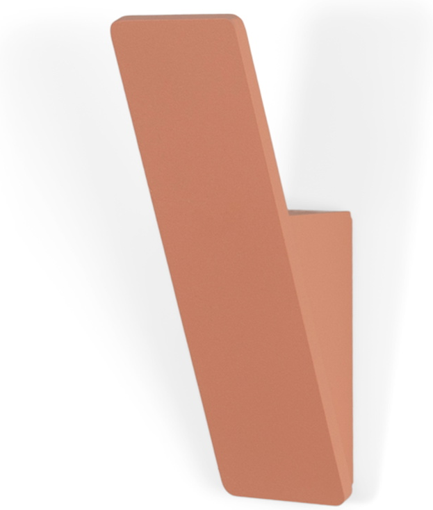 Knage Spinder Design Angle Vægkrog   Støbt Stål Lerjord H17ã B5ã D7   Cm