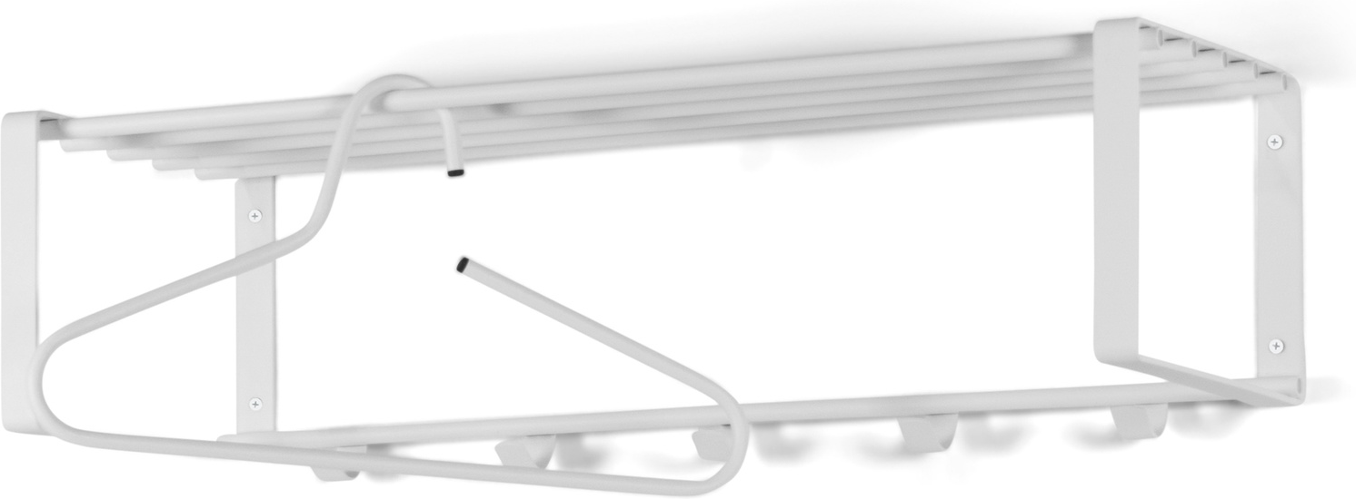 Knagerække Hattehylde Spinder Design Rex Hvidlakeret Stål 70x29x19 Cm