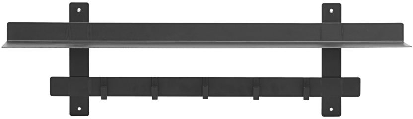 Knagerække Med Hylde Knager Bøjler House Doctor Tag Stål Jernfarve 80 Cm