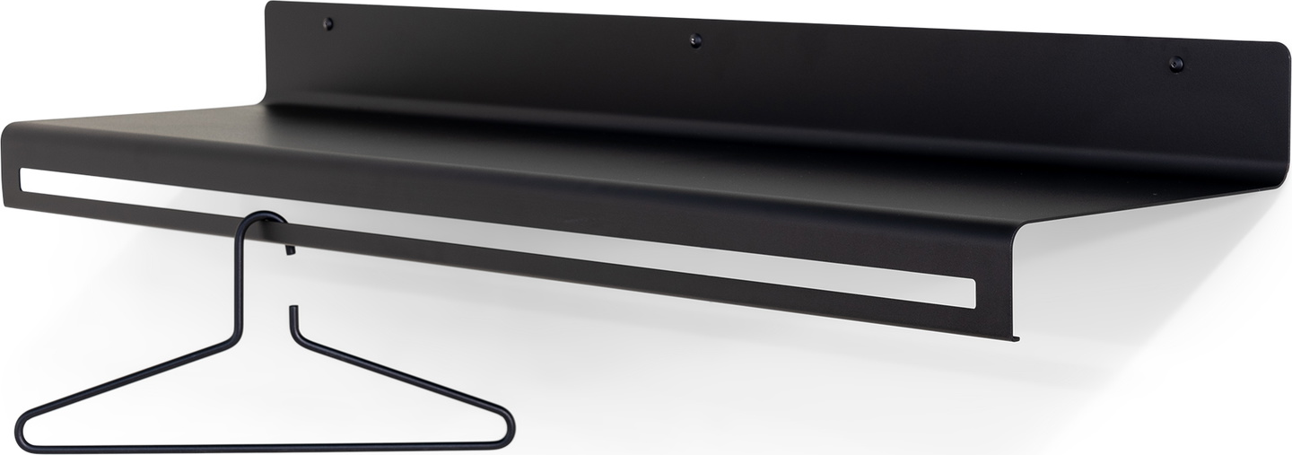 Knagerække Med Hylde Spinder Design Sway 120 Cm Sort Pulverlakeret Stål
