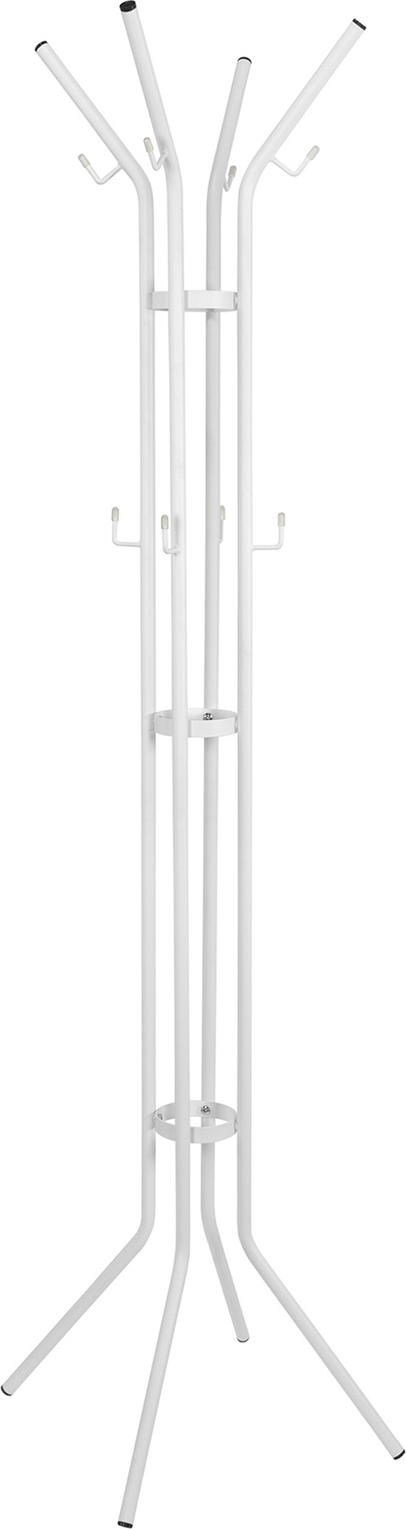 Knagerække Og Frakkestativ Spinder Design Jessy   Mat Hvidt Pulverlakeret Stål Fritstående 170 Cm