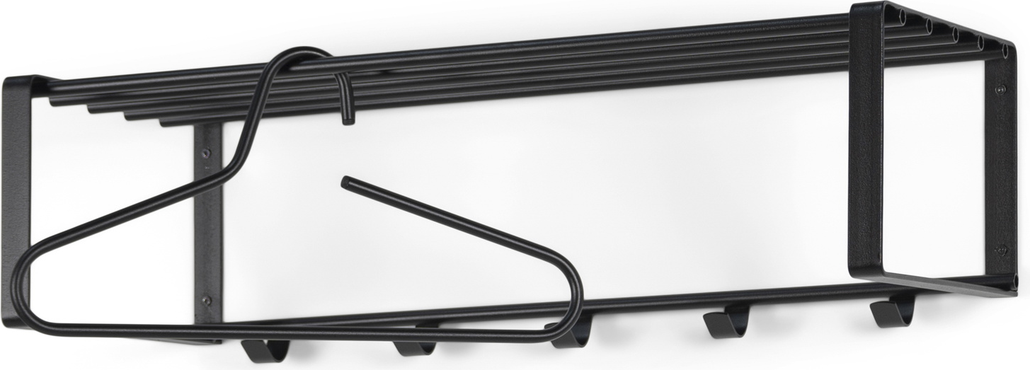 Knagerække Og Hattehylde Spinder Design Rex Sort Stål H19ã B70ã D29 Cm
