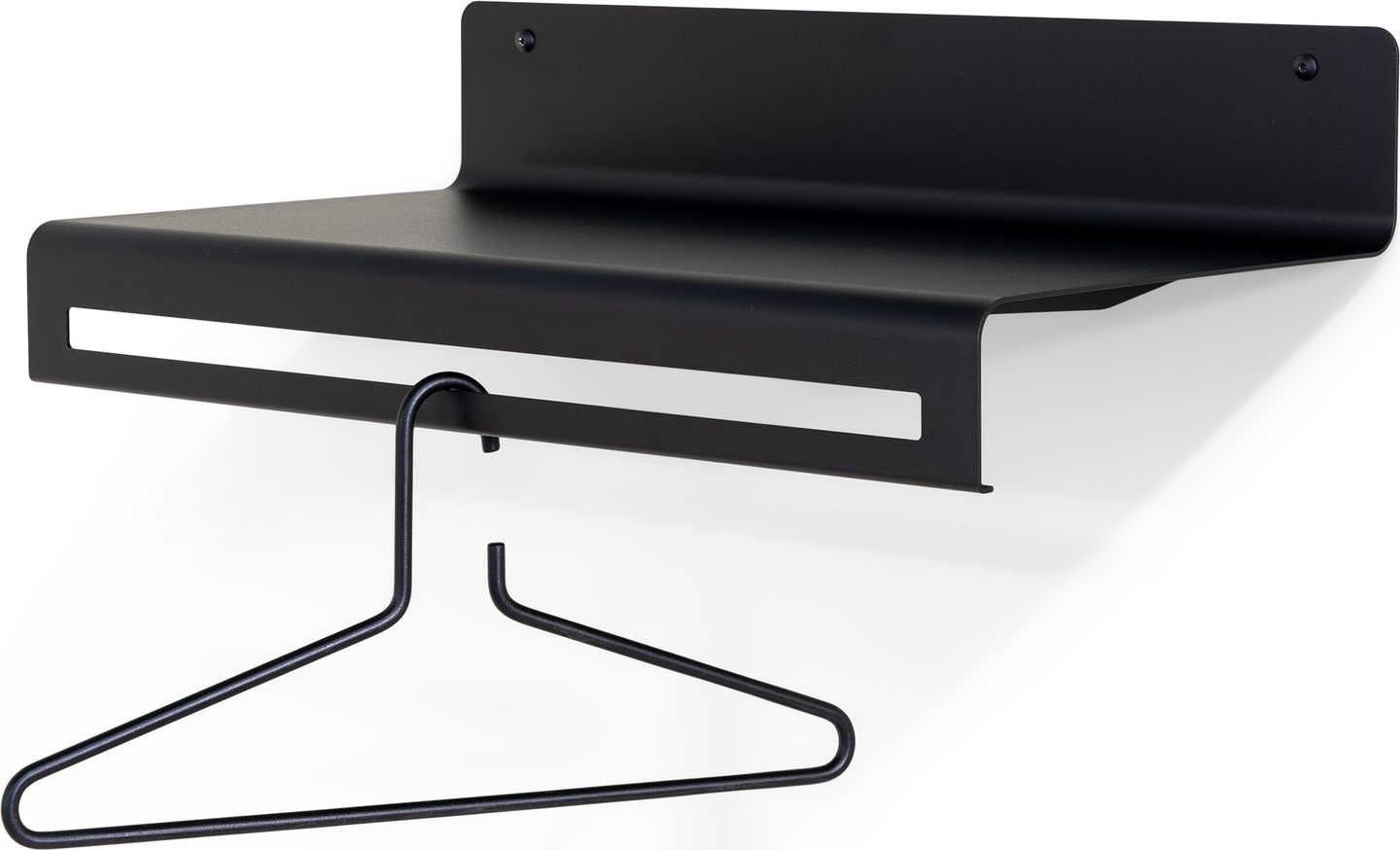 Knagerække Og Hattehylde Spinder Design Sway Pulverlakeret Sort Stål 60x30 Cm