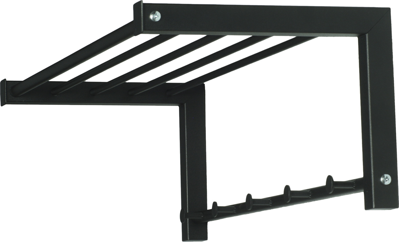 Knagerække Og Hatthylde Spinder Design Bergum   Mat Sort Stål Med   Kroge Til Entré H23ã B78 5ã D29 Cm
