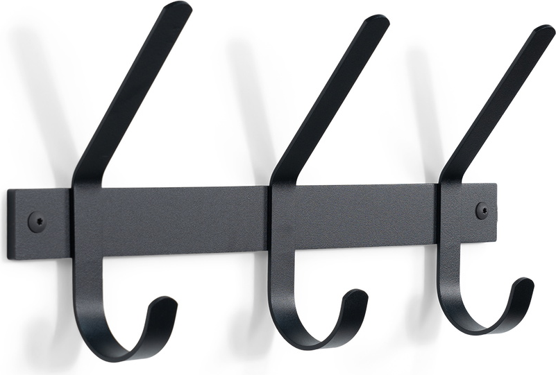 Knagerække Til Entré Spinder Design Dexter Mat Sort Stål   Dobbeltsidede Kroge B40ã H21ã D8   Cm