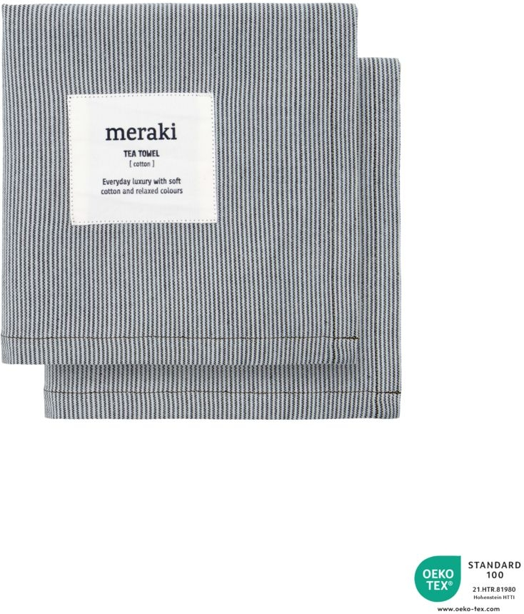 Køkkenviskestykke Meraki Verum - Elegant Lys Grå & Armygrøn