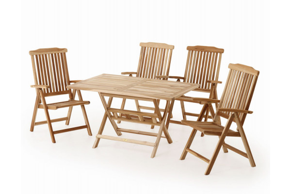 Køln Granada Teak Havemøbelsæt 85x135 Cm