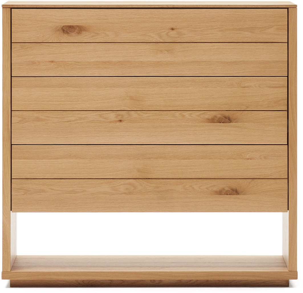 Kommode Kave Home Alguema Natur Mdf Eg Bæredygtig Skuffer Softclose Push-open Anti-tilt