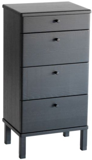Kommode Oscarssons Möbel Cora Sortbejdset Egetræ Skuffer H79ã B40ã D31 Cm