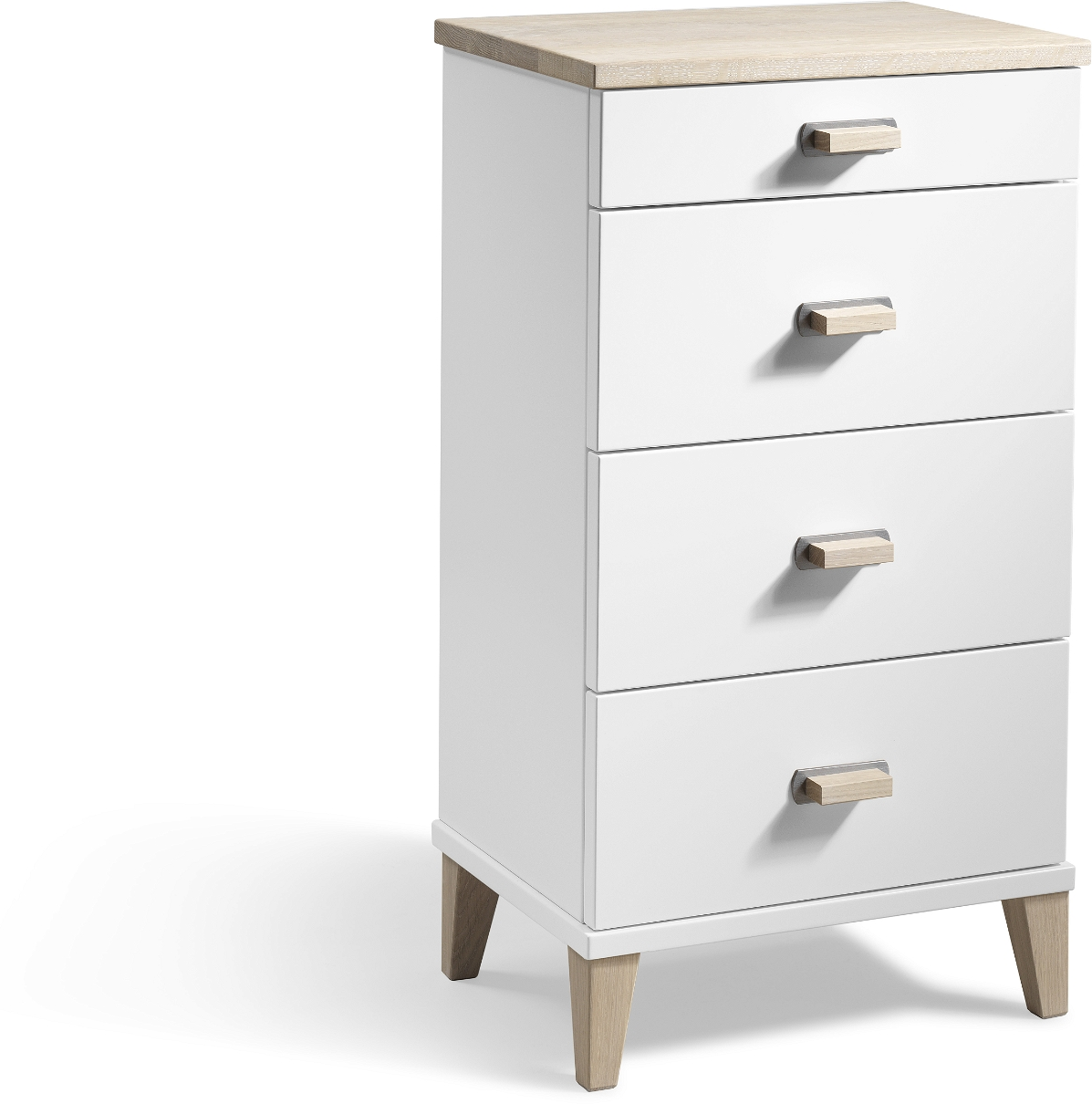Kommode Oscarssons Möbel Malva 76ã 40ã 31 Cm Hvidlakeret Hvidolieret Egetræ