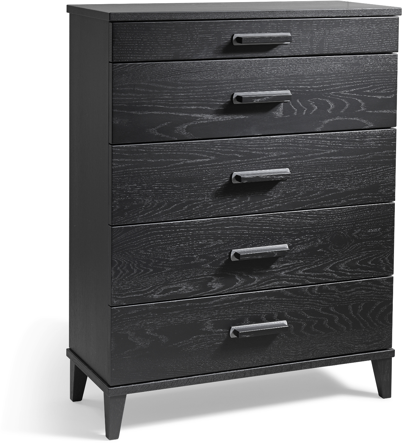 Kommode Oscarssons Möbel Malva   Sortbejdset Egetræ Med   Skuffer H94ã L70ã D31 Cm