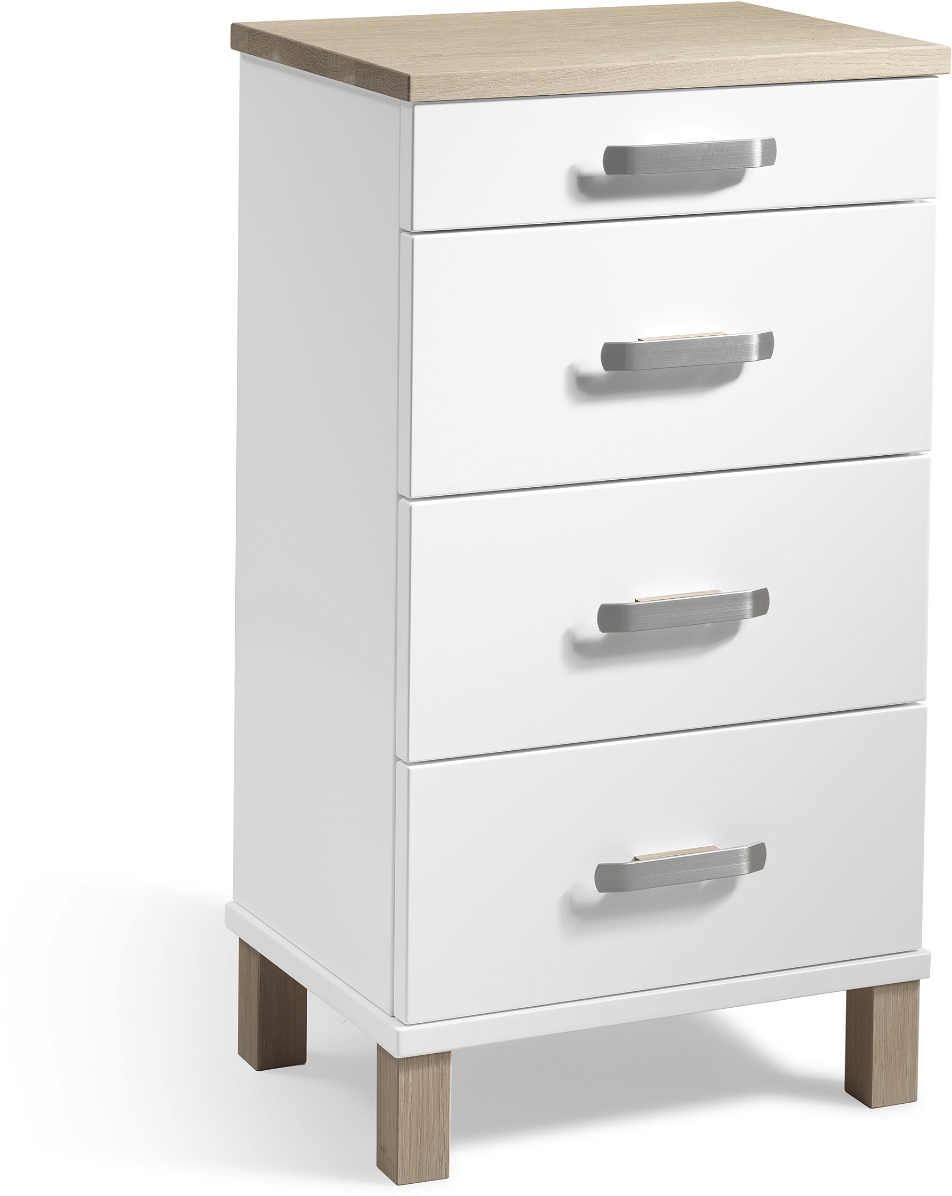Kommode Oscarssons Möbel Nadja Hvid Hvidolieret Eg   Skuffer 75x40x31 Cm