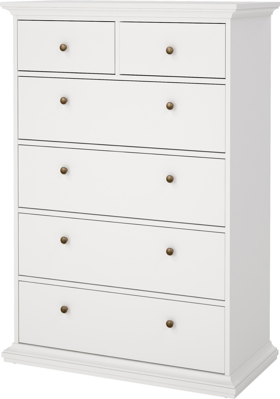 Kommode   Skuffer Vesterholm Nora  Hvid Fsc-certificeret Spånplade  H139 8xb96 2xd48   Cm