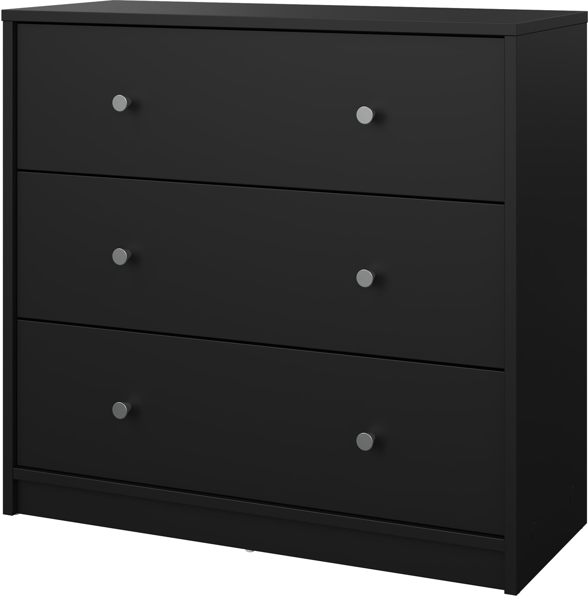 Kommode Vesterholm May  Sort    Skuffer  Kompakt H68   B72   D30 Cm  Vægmonteret  Anti-væltning